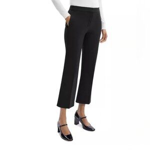 Theory Cropped Kick Pant in Stretch Cotton-Blend Size 12